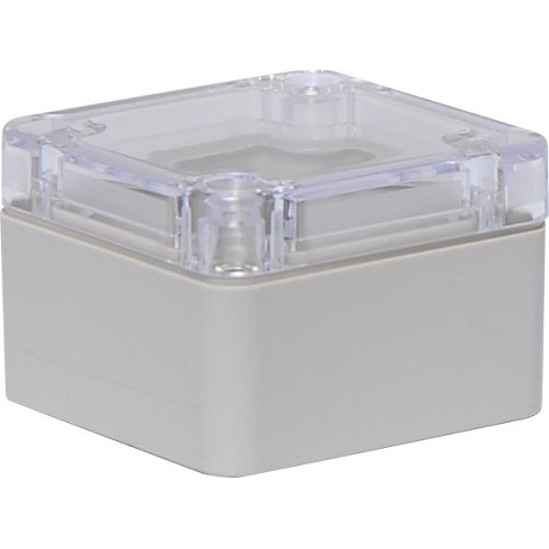 52 x 50 x 35mm ABS Sealed Box with Clear Lid 