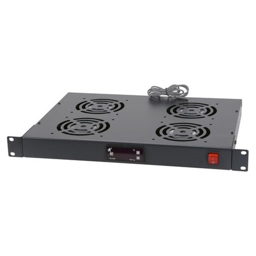 1RU Rack Mount with Temperature Controlled 4 x  Cooling Fan Tray