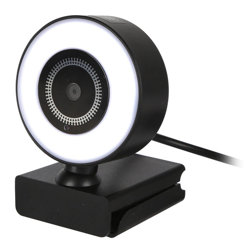 4K UHD USB Webcam with LED Ring Light