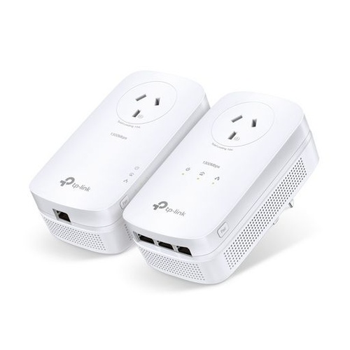 1300Mbps Powerline Adapter with Ethernet Hub Network Range Extender