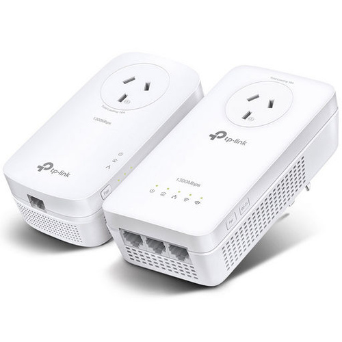 1300Mbps Powerline Adapter w/ Wi-Fi & AC Pass Through Network Range Extender