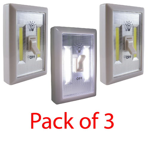 3 Pack Wireless COB LED Light Switch