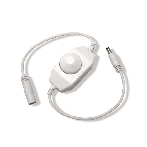 White LED Strip Light Inline Switch Dimmer Controller