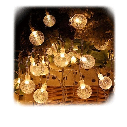 Warm White 50 x LED Bubble Decorative String Lights