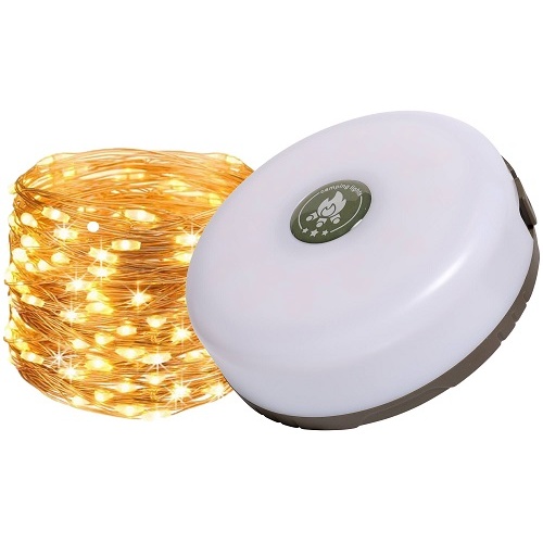 USB Rechargeable Warm White LED String Lights 10m