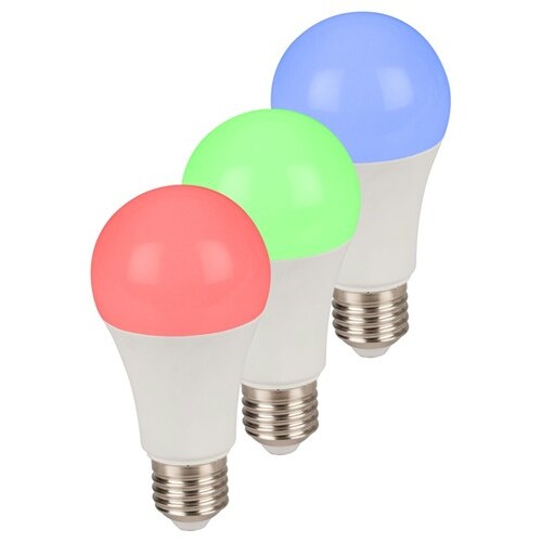 3 Pack 9W RGBW Dimmable Smart Wifi LED Bulb - E27 Screw Type
