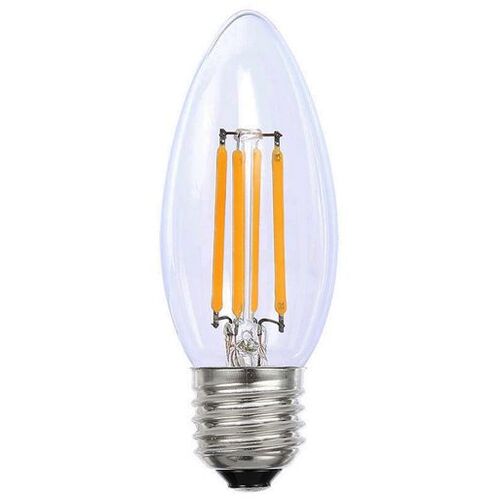 4W Cool White LED Filament Candle Light Bulb - E27 Base