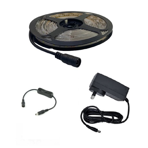 5m 2835 Warm White LED Strip Light Kit