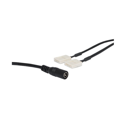 2.1mm DC Socket to Dual 10mm LED Strip Lighting Power Cable