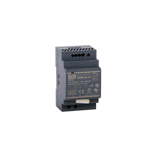 HDR-60-24 60W 24VDC 2.5A DIN Rail Switchmode Power Supply