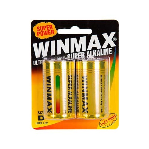 D Alkaline Battery - 2 Pack