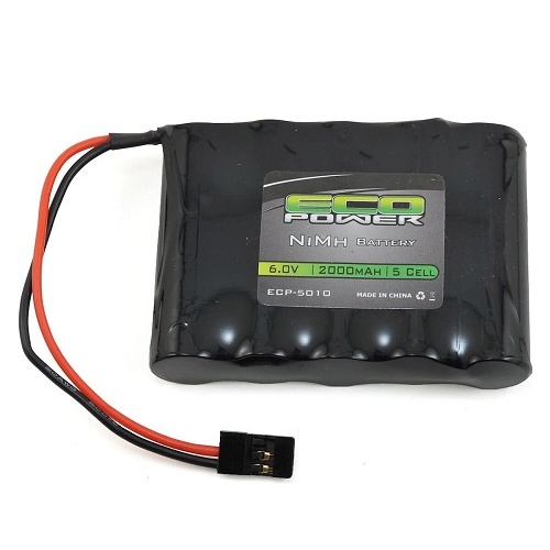 6V 2000mAh Ni-Mh SBS-Flat Battery Receiver Pack with Rx Connector