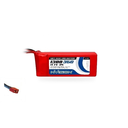 11.1V 1300mAh 3S 35C LiPo Battery Pack with Deans Connector
