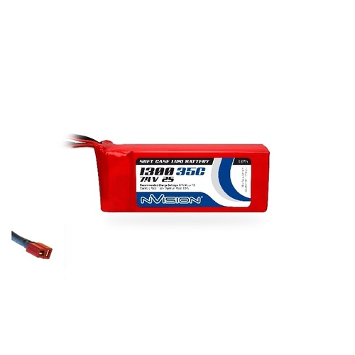 7.4V 1300mAh 35C LiPo 2S Battery Pack with Deans Connector