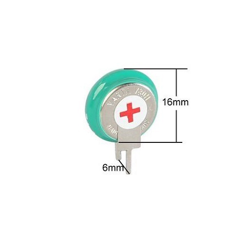 Rechargeable 1.2V 80mAh Ni-MH 2 pin PCB mount Battery