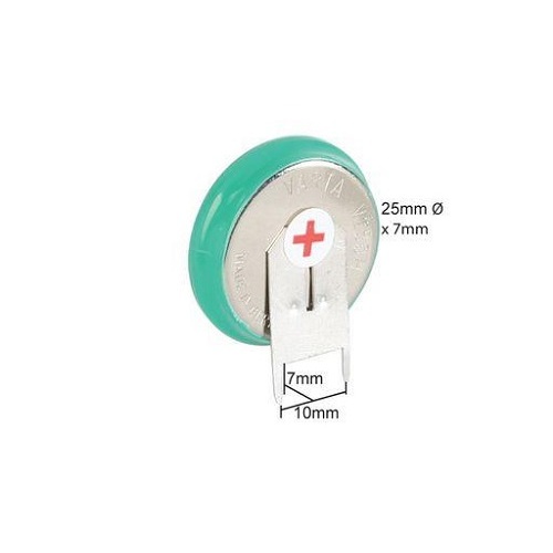 Rechargeable 1.2V 250mAh NI-MH 2 Pin PCB Mount Battery