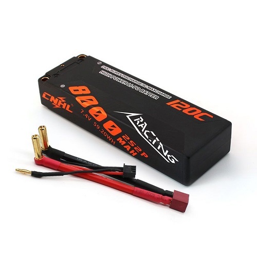 7.4V 8000mAh 2S 120C LiPo Battery Hard Case with Deans Connector