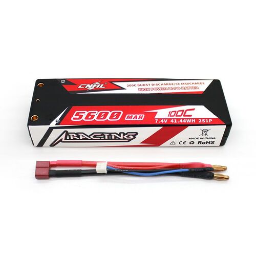 7.4V 5600mAh 2S 100C LiPo Battery Hard Case with Deans Connector
