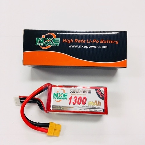 11.4V HV 1300mAh LiPo 3S Battery Pack with XT60 Connector