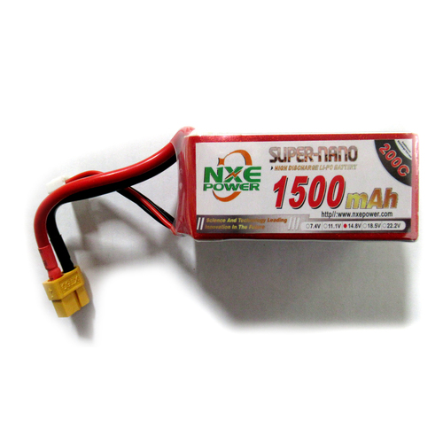 14.8V 1500mAh LiPo 4S Battery Pack with XT60 Connector