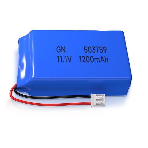 11.1V 1200mAh Lithium Rechargeable Battery Pack with 2 Pin Molex Connector