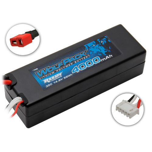 14.8V 4000mAh LiPo Battery Pack with Deans Connector - Wolfpack
