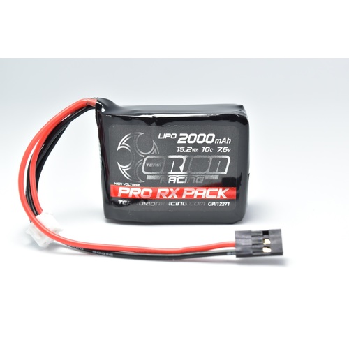 7.6V 2000mAh Racing Li-Po Hump Receiver Battery with Futaba Connector