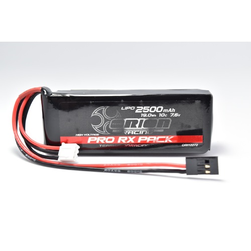 7.6V 2500mAh Racing Li-Po Flat Receiver Battery with Futaba Connector