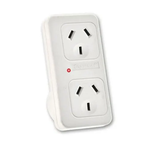 240V AC Mains Vertical Double Adaptor