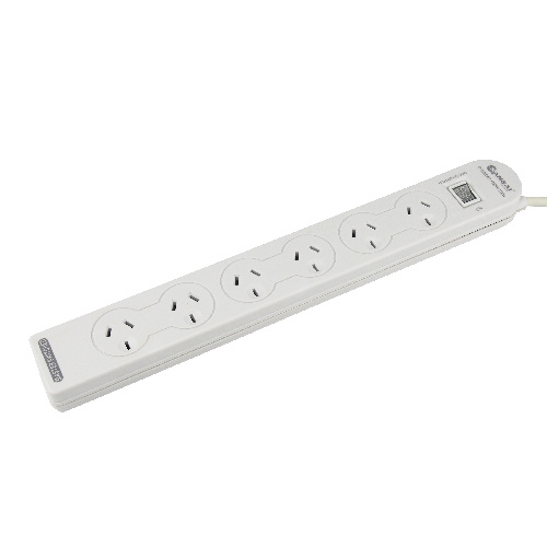 6 Outlet Mains Power Board with Master Switch