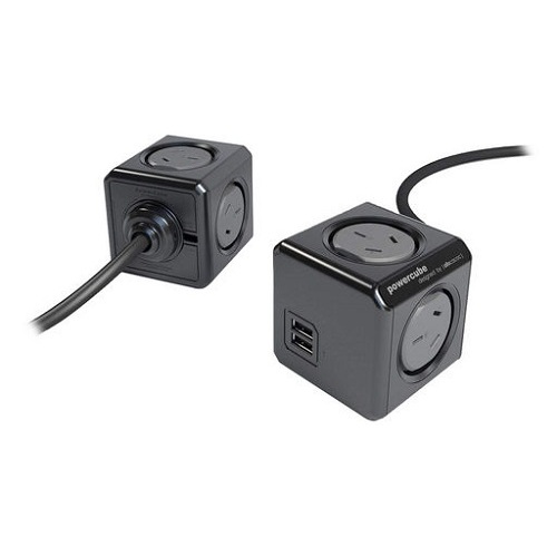 4 Outlet Power Cube with 2 USB Ports - 1.5m Cable