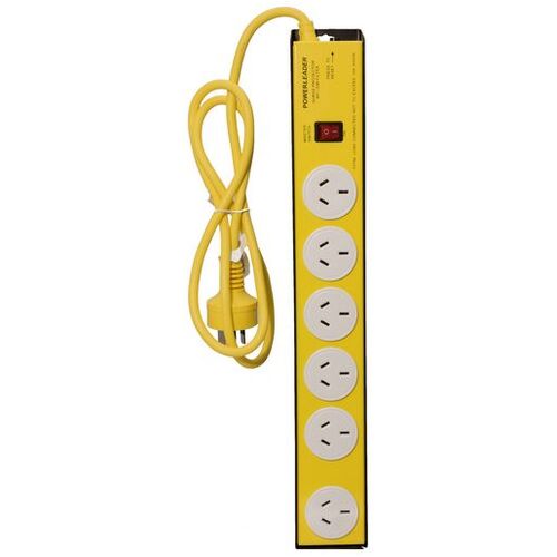 Heavy Duty 6 Outlet Metal Power Board