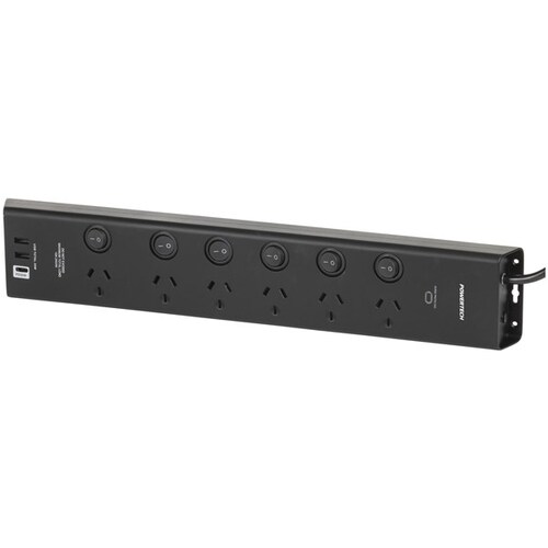 Work Bench 6 Way Power Board w/ 2 x USB Type-A & Type-C PD