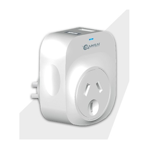 Mains Power Adaptor with USB A & C Charging Sockets