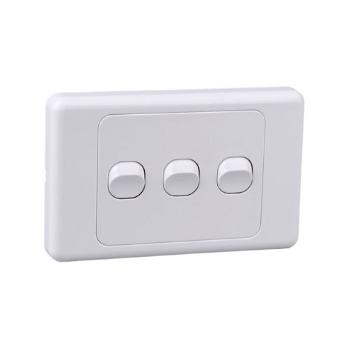 Three 3 Gang Wall Plate Light Switch