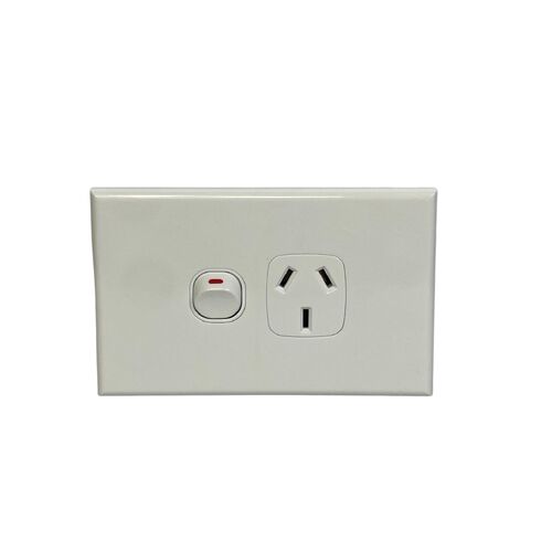 10 x Slim White GPO Single Power Point Socket