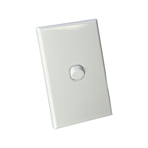 10 x Single Gang White Wall Plate with Switch