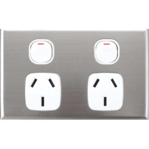 Silver Face Plate Cover for Alpha Series Wall Power Outlet Sockets