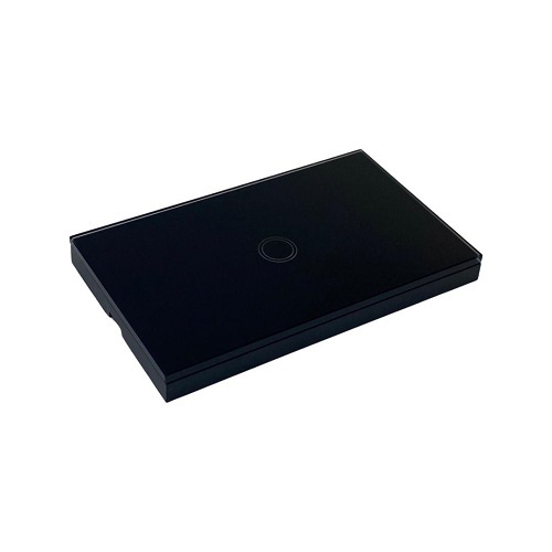 Replacement Glass Panel for Black Single Gang Switch