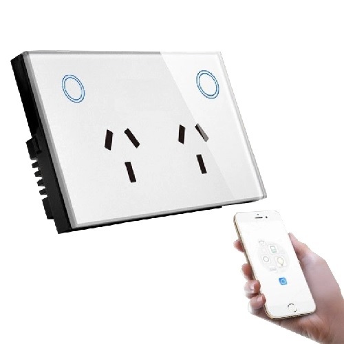 Smart Zigbee White Double Power Point Sockets