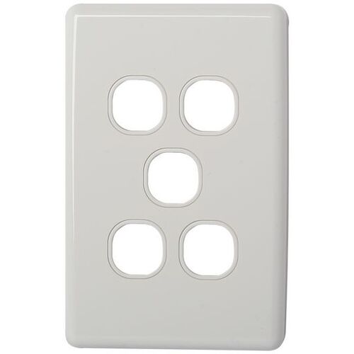 CLIPSAL® Compatible Classic 5 Gang Wall Plate