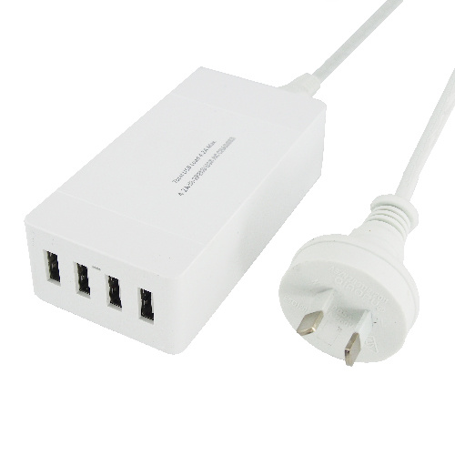 4.2 Amp 4 x USB Socket Port Desktop 240V AC Mains Charger