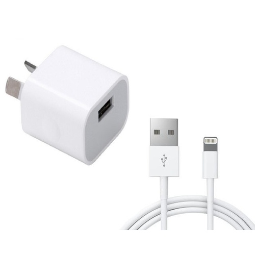 2.1A USB Port Mains Charger with 2.4M Apple Lightning Cable