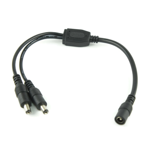 DC Power Supply Splitter cable - 2.1mm Socket to 2 x Plugs