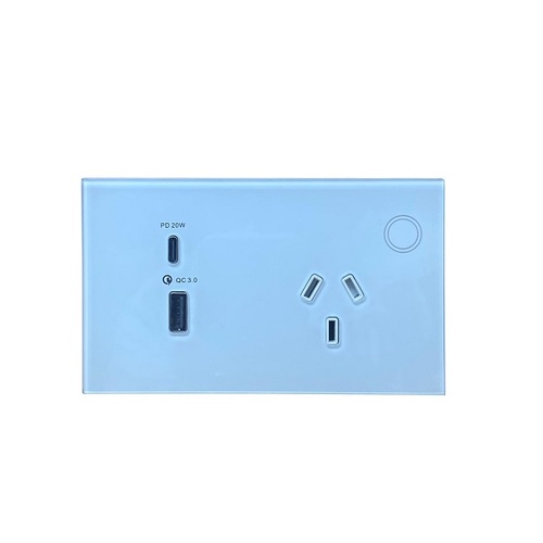 Smart Wi-Fi White Power Point Socket with USB C & QC 3.0 Charging Ports