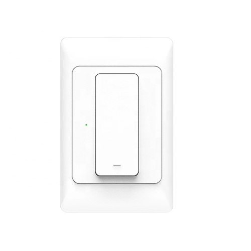 Smart Wi-Fi White Single Gang Wall Switch - Push Button