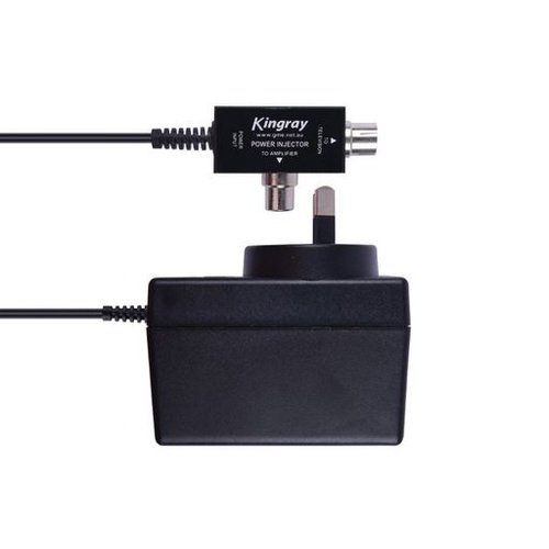 17.5V AC 100mA Power Supply TV RF Coax Line Injector w/ PAL Connector