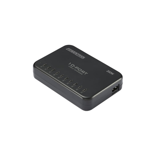 10 Port Intelligent USB- C 200W AC Charging Station 