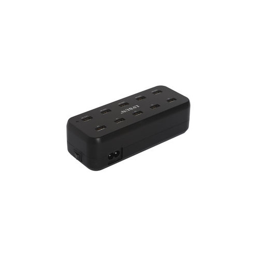 10 Port Intelligent USB AC Charging Station 60W - Black