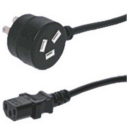 3m IEC C13 Female to Piggy Back 240V Mains Plug Power Cable